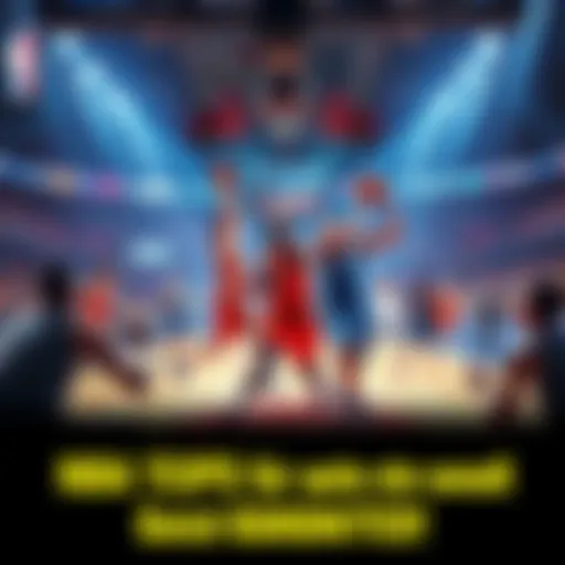 Basketball scene with players in action during an NBA game, highlighting team performance and statistics