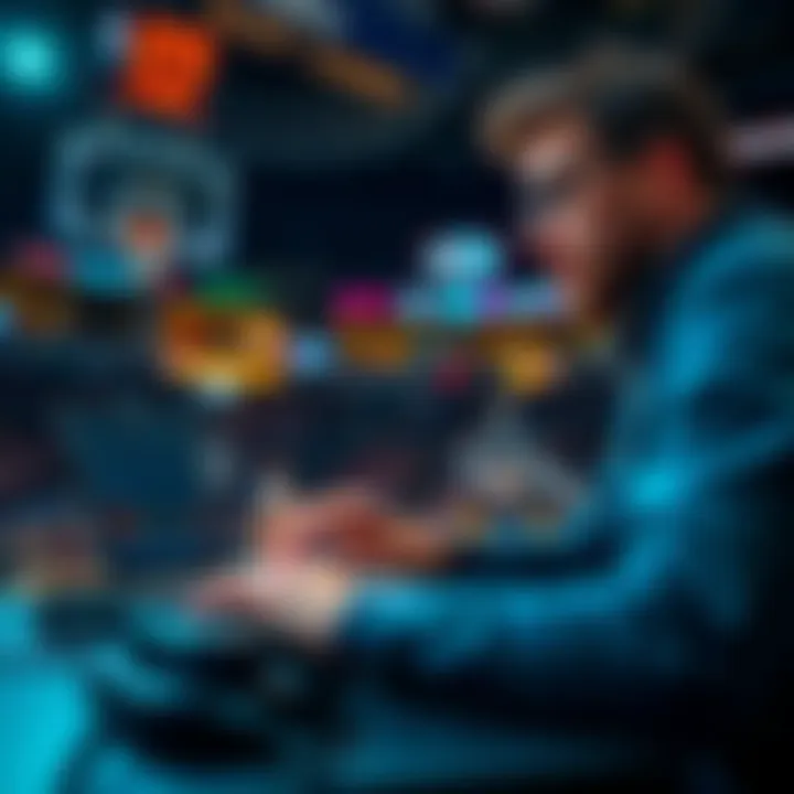 A person analyzing NBA game statistics on a laptop while placing live bets during a basketball game.