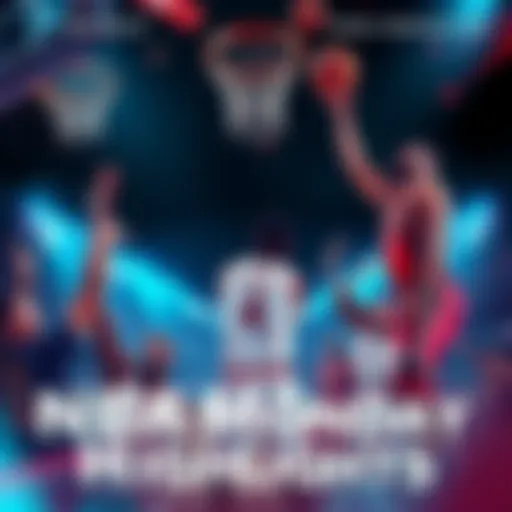 A collage of key moments from NBA games on Monday, featuring players making crucial shots and celebrating