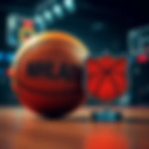 Basketball and hockey symbols with betting odds displayed