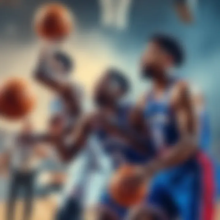 Kevin Porter Jr., Tre Johnson, and Julian Strawther playing basketball during a game