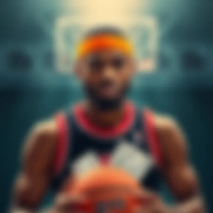 A basketball player with a basketball and betting slips, symbolizing NBA player prop bets.