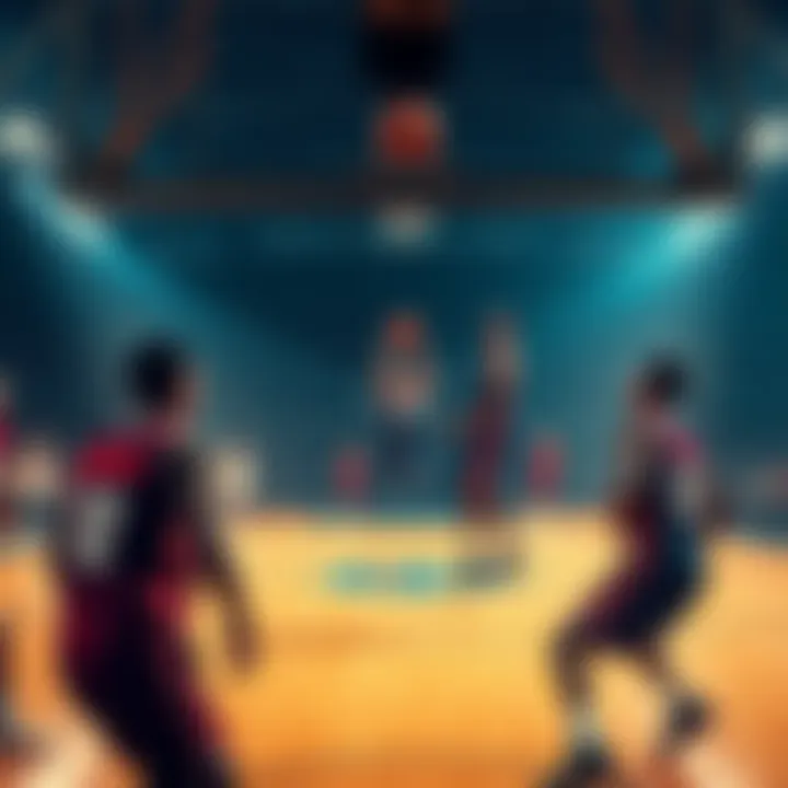 NBA Player Props for October 25 Basketball court with players in action on October 25, highlighting points and rebounds