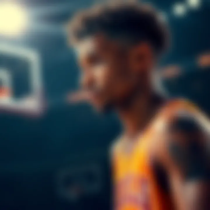 A young NBA player prepares for a game, showcasing determination and potential due to team injuries.