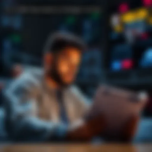 Basketball fan studying NBA cheat sheets for game strategies and tips