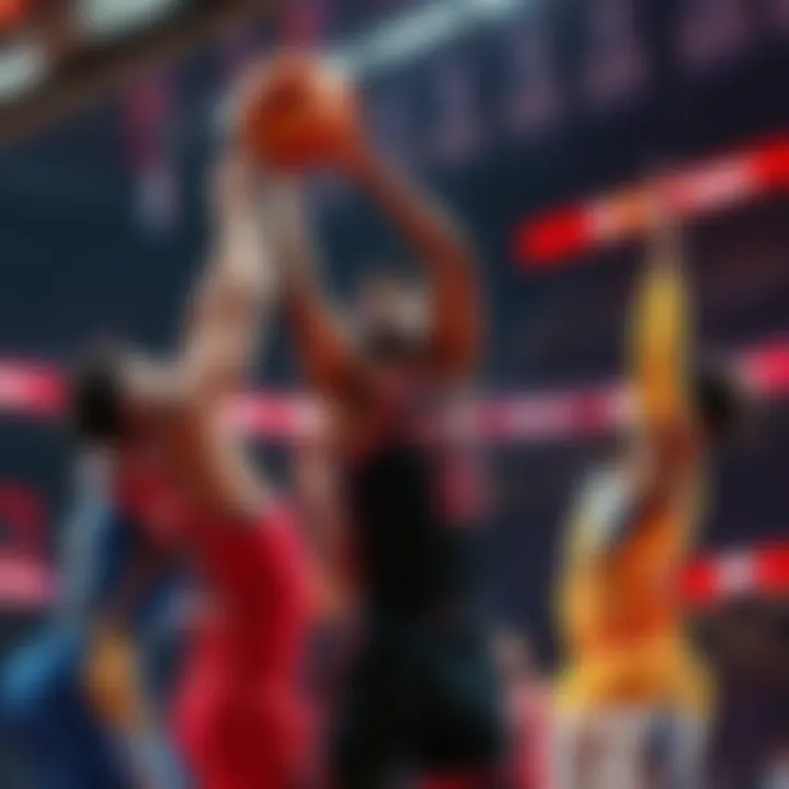 NBA players in action hitting three-point shots during games in the 2026 season