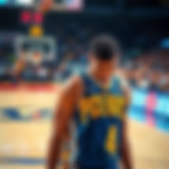 Nesmith, wearing a blue Pacers jersey, looks frustrated on the court after scoring no points in the second half.