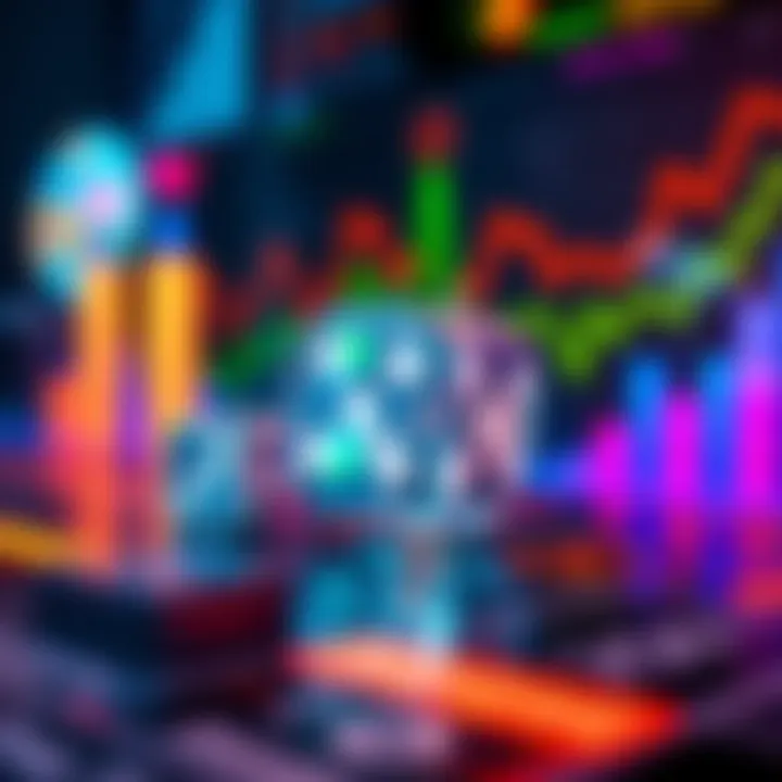 Visual representation of a new dice strategy with colorful graphs showing potential success rates and gameplay improvement.