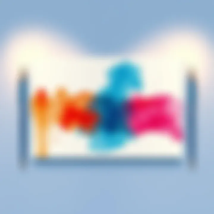 A fresh watercolor painting displayed, inviting viewers to share their thoughts on it.