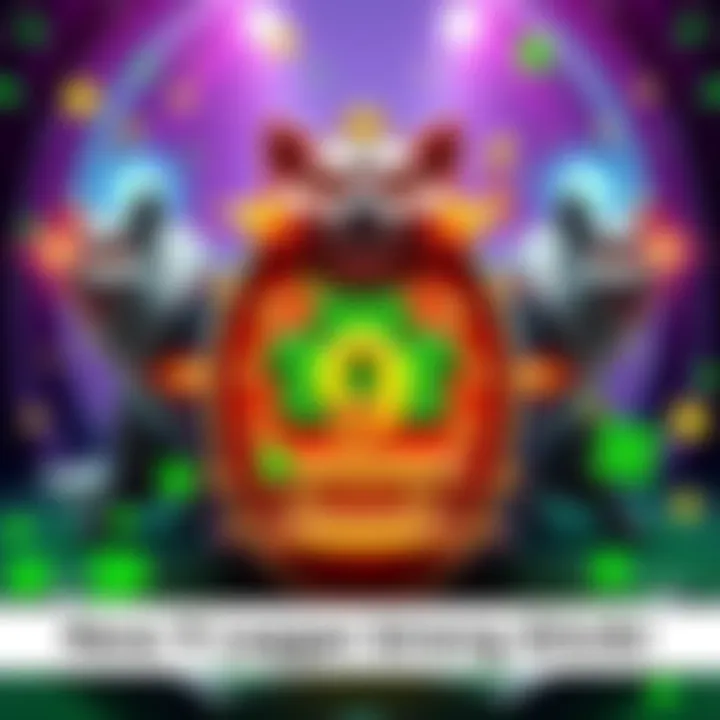 A vibrant graphic showing a 9 Legger with symbols of luck like a four-leaf clover and wolves, conveying excitement in gaming.