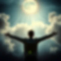 New Beginnings A person standing confidently with open arms, symbolizing a fresh start and hope for consistency.