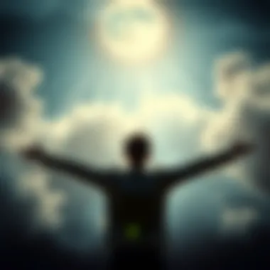 New Beginnings A person standing confidently with open arms, symbolizing a fresh start and hope for consistency.