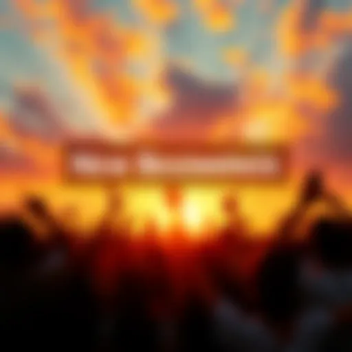 A vibrant sunrise symbolizing fresh opportunities in 2026 with people celebrating together.