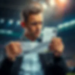 New bettor sharing experience A new bettor looks frustrated while holding a betting slip, reflecting on a bad betting experience