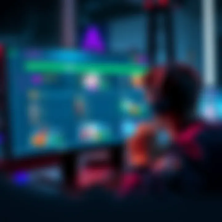 A player looking at a computer screen displaying various codes with bonuses and leaderboards for Roobet.
