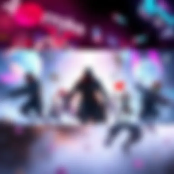 A vibrant scene showcasing various characters and elements from a new video game that is gaining popularity among gamers.