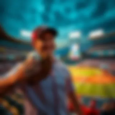 New MLB Fan Ready for Action A new baseball fan holding a glove and ball, excited for their first game at a Major League Baseball stadium.
