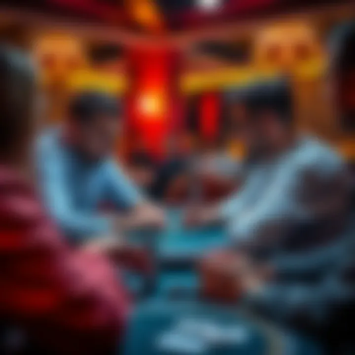 A new player arguing with the game host at a poker table after losing money. Tension is visible on their faces as other players look on.