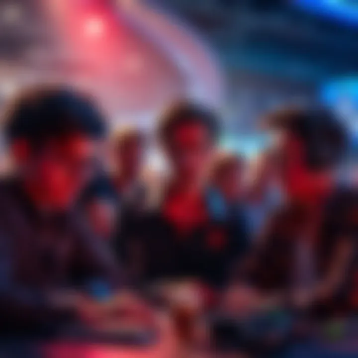 New Players Facing Challenges A group of new players looks concerned while discussing token exchange issues and decision delays in a lively setting.