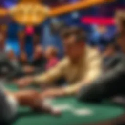 A new poker player sitting at a table, looking focused and contemplating their next move during a game with experienced players.
