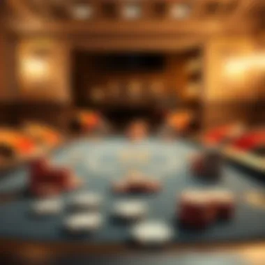 A freshly designed poker table with chips and cards ready for a game night