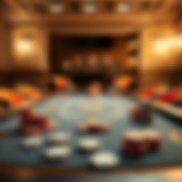 A freshly designed poker table with chips and cards ready for a game night