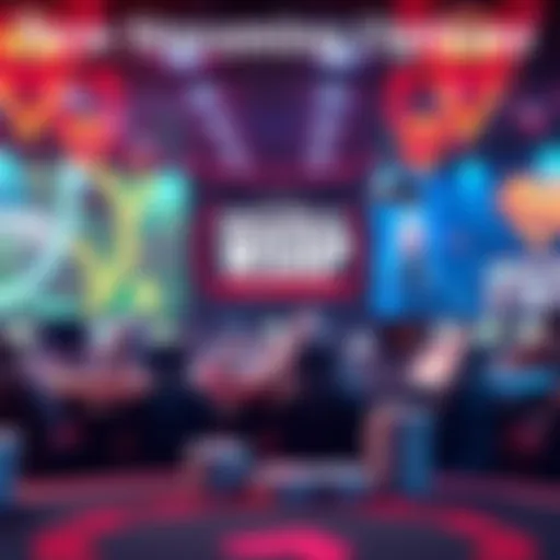 A graphic showing various streaming platforms for the World Series of Poker