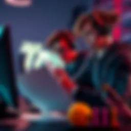 Graphic showing worried gamers reviewing tax documents with gaming consoles in the background