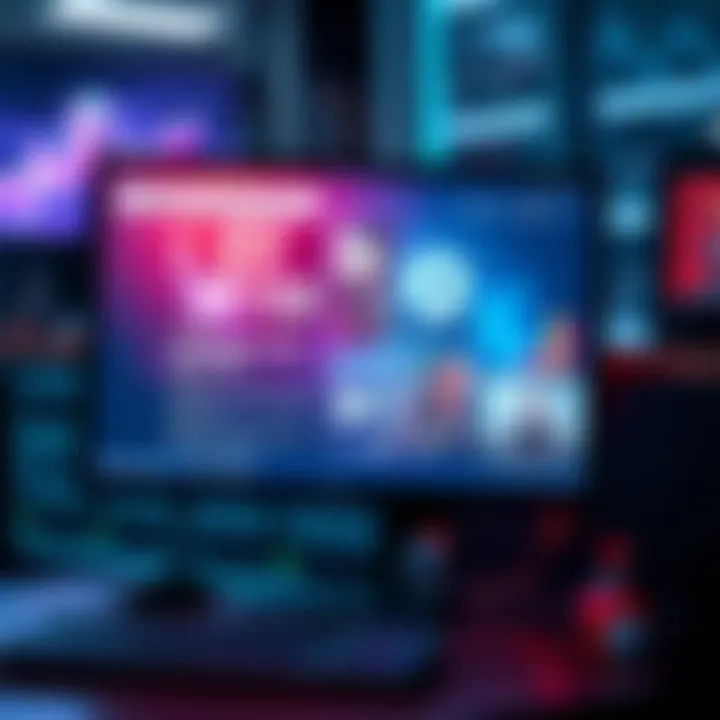 A computer screen displaying news articles and data updates