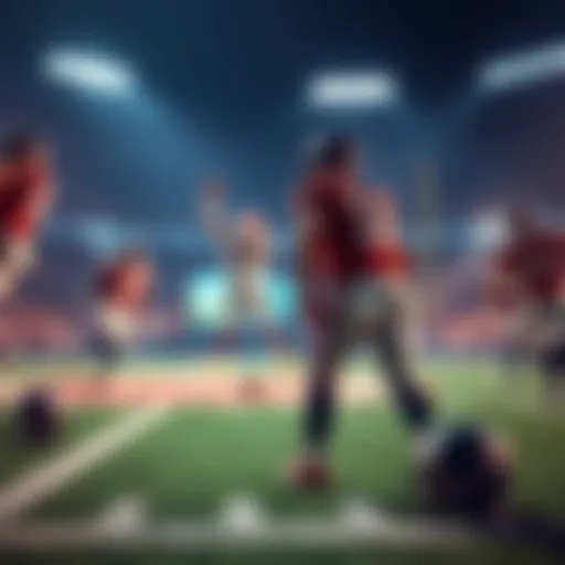Football players on the field preparing for the NFL season opener