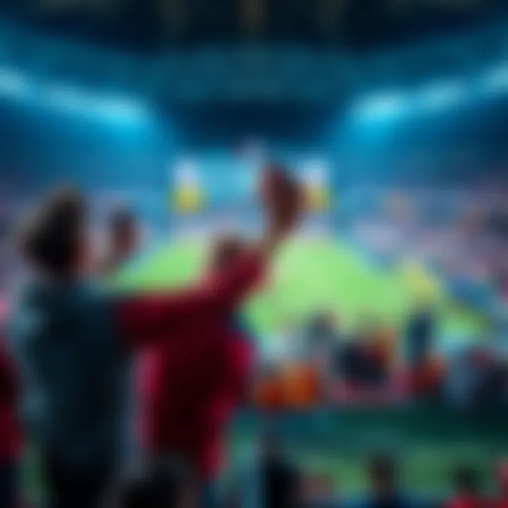 NFL 4leg Event on the Field Fans enjoying the NFL 4leg Event with exciting football plays and cheering crowds