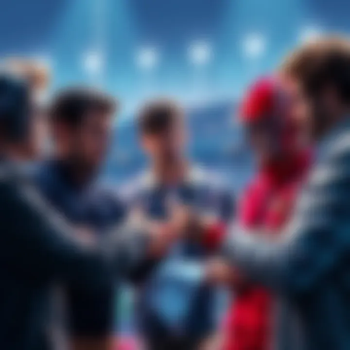 A group of people discussing different NFL betting strategies and ticket options