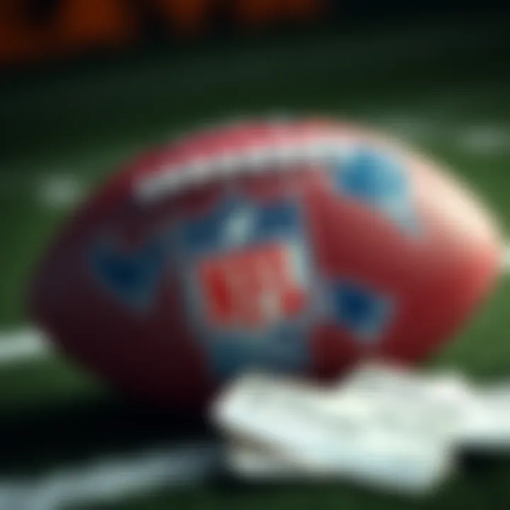 A collage of NFL team logos with betting slips and a football in the background, representing betting strategies for Week 9.