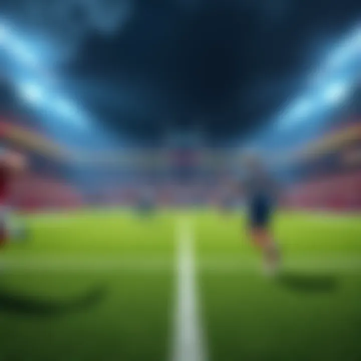 A football field with teams preparing for a game, showcasing excitement for the upcoming NFL matches.