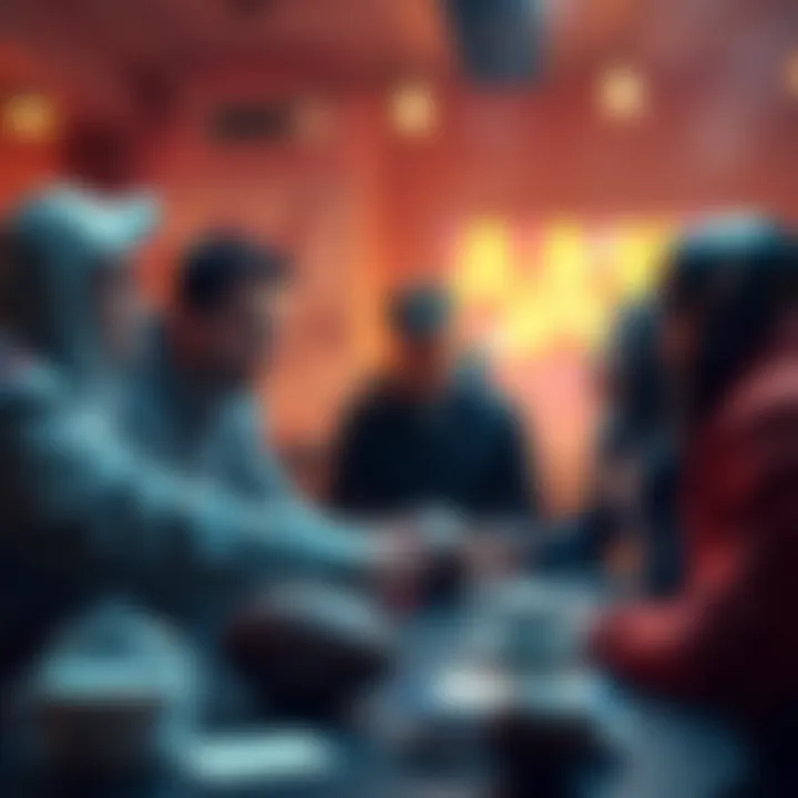 A group of friends analyzing NFL games and strategies for betting on a Sunday