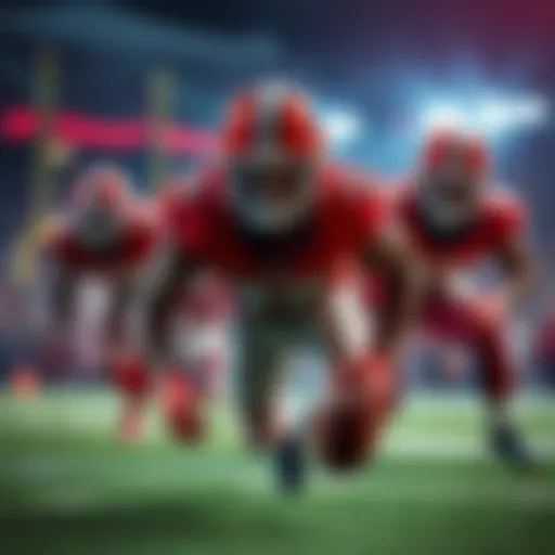 NFL players preparing for the season with betting odds on their performance