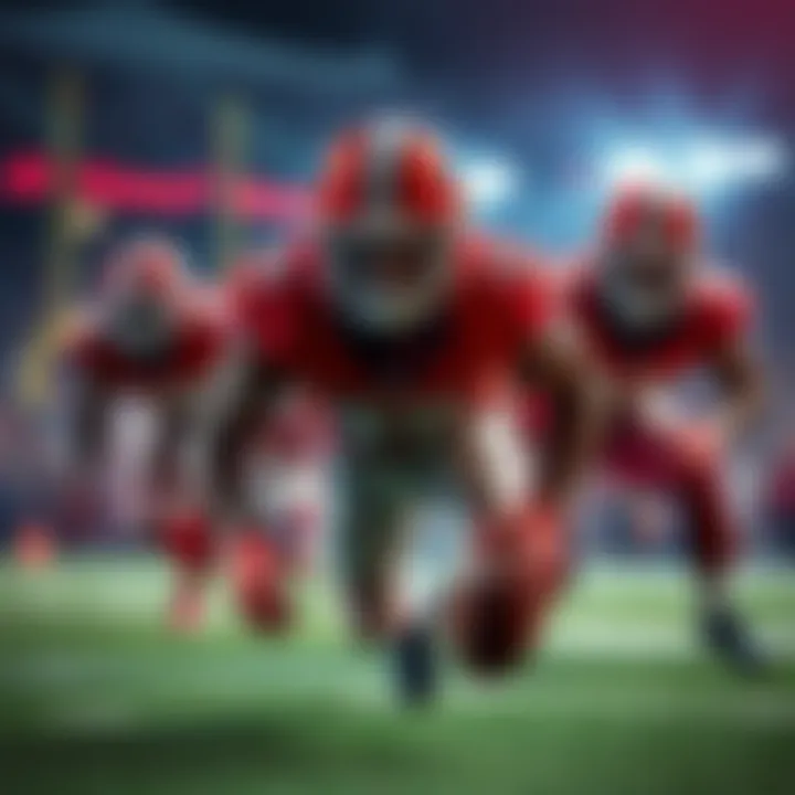 NFL players preparing for the season with betting odds on their performance