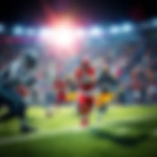 Football players in action during NFL preseason game with fans cheering in the background