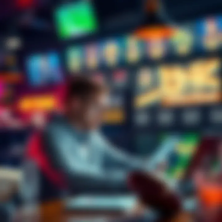 A football player analyzing statistics and strategies for NFL 6+ points teaser betting in a sports bar setting