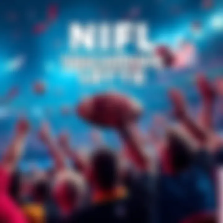 NFL Touchdown Lotto Promotion A colorful graphic promoting the NFL Touchdown Lotto with football imagery and excited fans