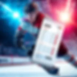 A hockey player in action with a betting slip overlay, showcasing NHL odds and teams for December 2, 2025
