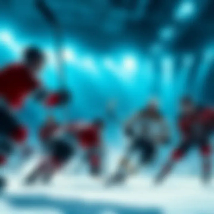 Players competing in an intense NHL game, showcasing impressive goals and skillful plays.