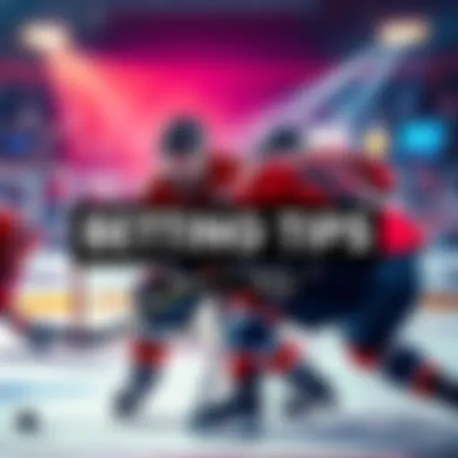 A visual representation of NHL betting tips with hockey elements, showcasing strategies for May 10, 2026.