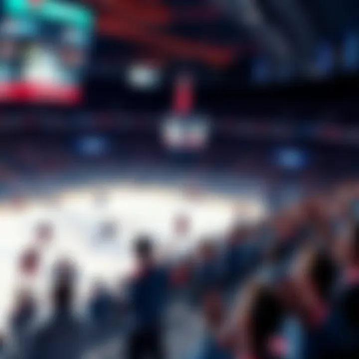 NHL Betting Tips An NHL game scene with players on the ice and fans cheering, showcasing excitement for betting on games.
