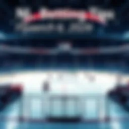 A visual of NHL game highlights and betting strategies for March 6, 2026, including a hockey rink and statistics.