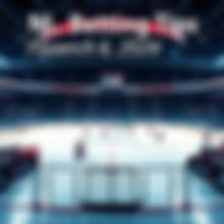 A visual of NHL game highlights and betting strategies for March 6, 2026, including a hockey rink and statistics.