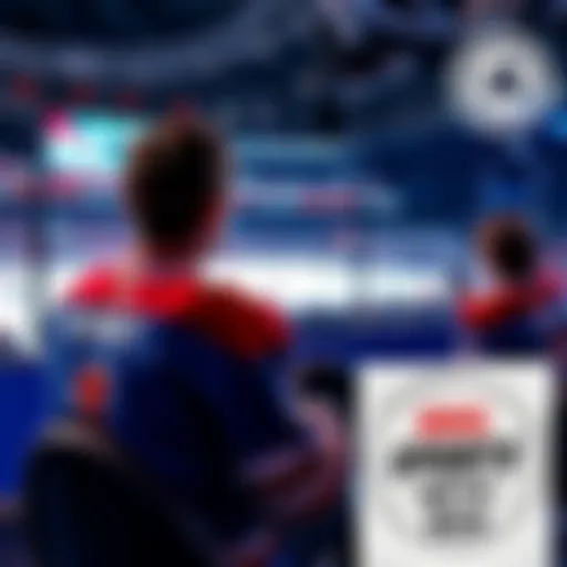 A person wearing a hockey jersey sitting in front of a TV, providing live commentary during an NHL game, with a sports betting logo in the corner