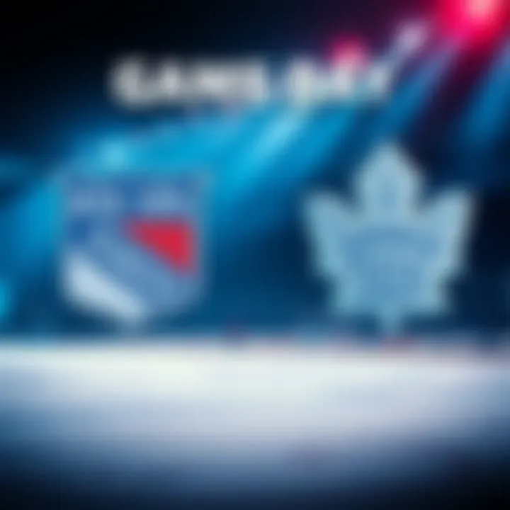 Graphic showing NHL teams playing on October 22, 2026, featuring logos of the New York Rangers and Toronto Maple Leafs