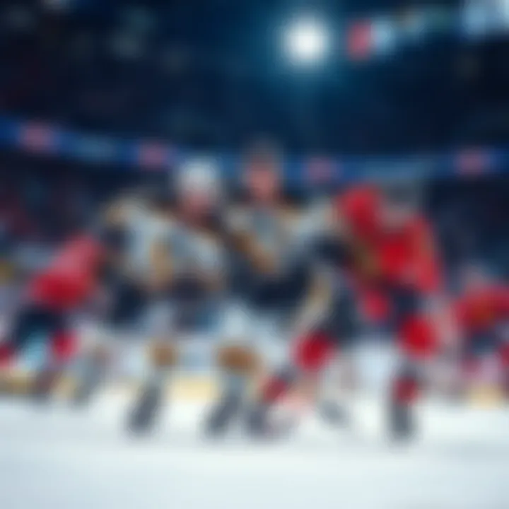 Players from Penguins, Oilers, and Blackhawks in action during a Monday night hockey game