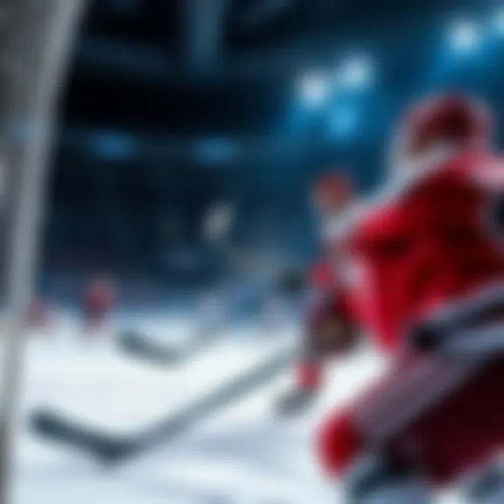 NHL players take shots on goal during a game, showcasing their skills and intensity.